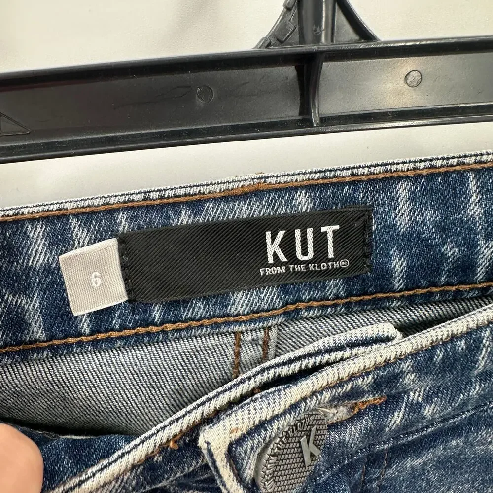 KUT FROM THE KLOTH Rachael Fab Ab Distressed Jeans // 6